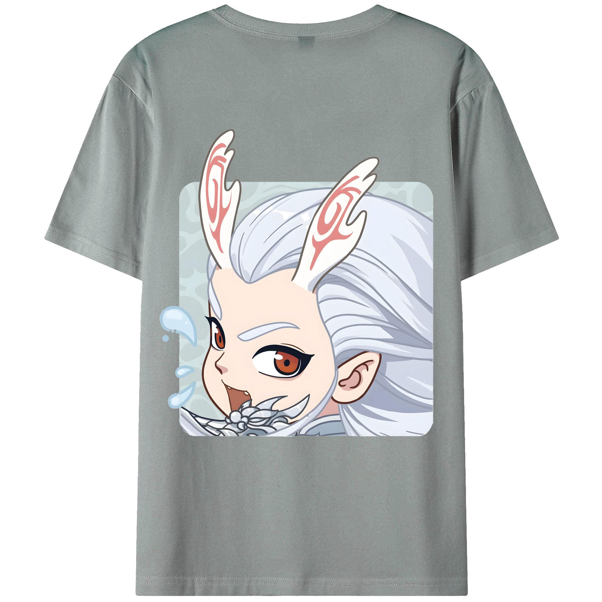 （画像用） Ne Zha 2 ナタ 魔童の大暴れ 綿100％ メンズ半袖Tシャツ（バックプリント） 通気性